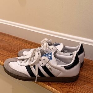 Adidas Samba White and Black Trainers